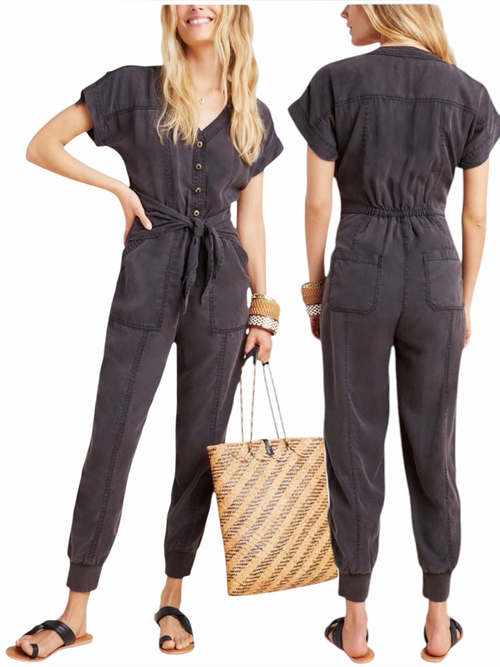 Anthropologie Huxley Utility Jogger Jumpsuit